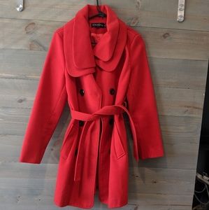 Red peacoat